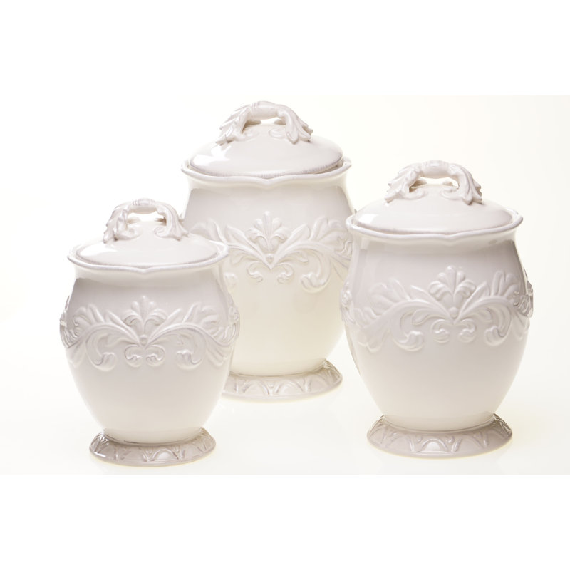 Abshire 3 Piece Ceramic Storage Jar Set & Reviews Birch Lane